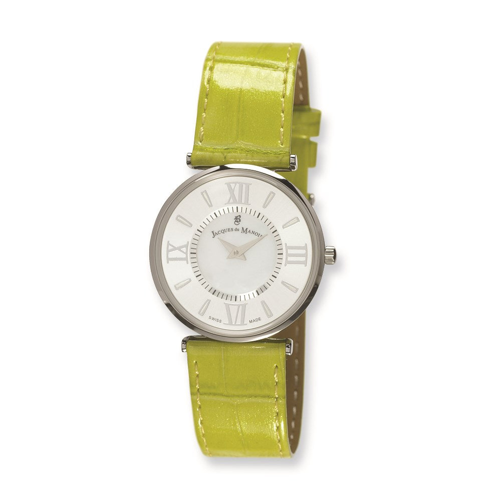 Ladies Jacques du Manoir Lime Strap Watch