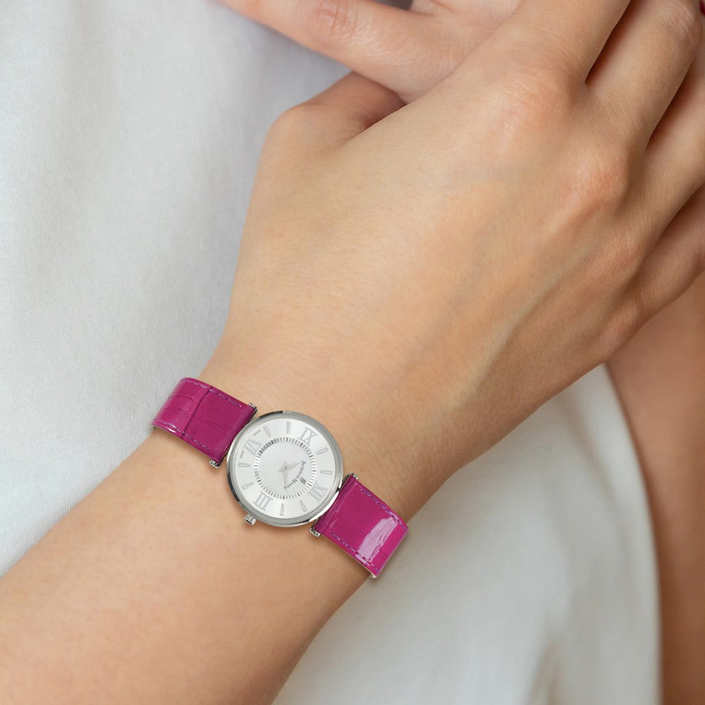 Ladies Jacques du Manoir Dark Fuchsia Pink Strap Watch