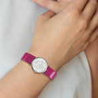 Ladies Jacques du Manoir Dark Fuchsia Pink Strap Watch