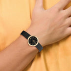 Charles Hubert IP-plated Stainless Steel Black Dial Quartz Watch