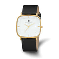 Charles Hubert IP-plated Stainless Steel White Dial Quartz Watch