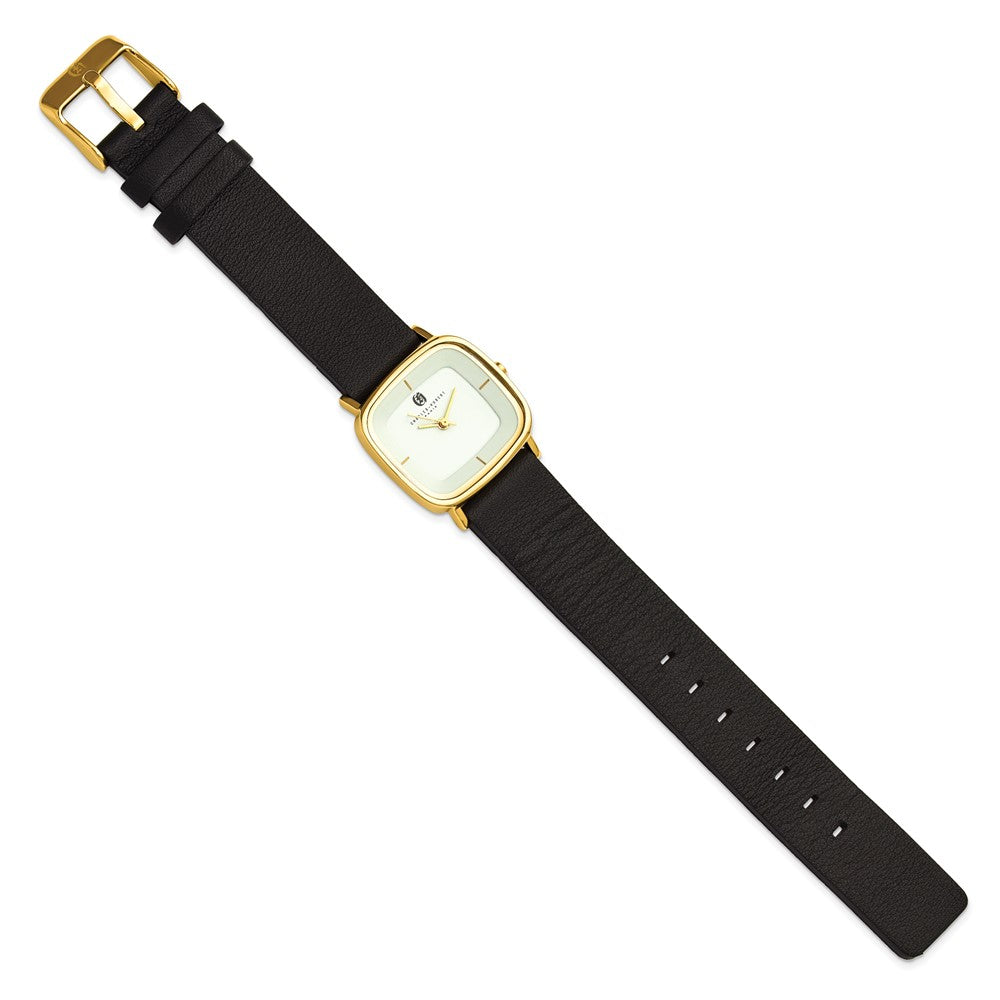 Charles Hubert IP-plated Stainless Steel White Dial Quartz Watch