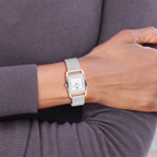 Charles Hubert Stainless Steel White Dial Milanese Band Watch
