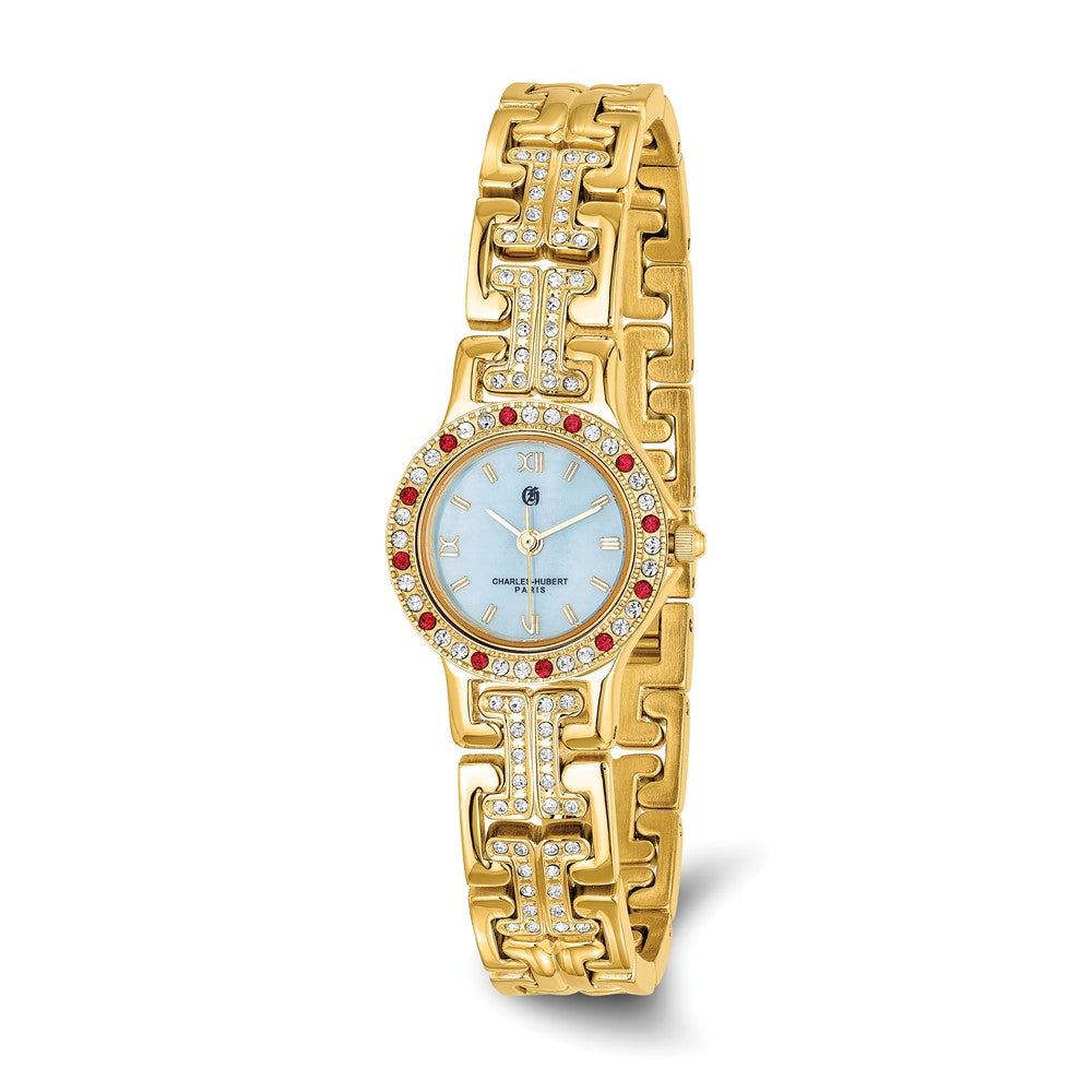 Charles Hubert Gold-finish MOP Dial with 4 Color Bezels Watch