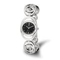 Charles Hubert Chrome-finish Black Sunray Dial Quartz Watch
