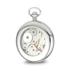 Charles Hubert Stainless Steel Open Face White Dial Pocket Watch