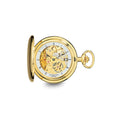 Charles Hubert IP-plated Stainless Steel Skeleton Dial Pocket Watch