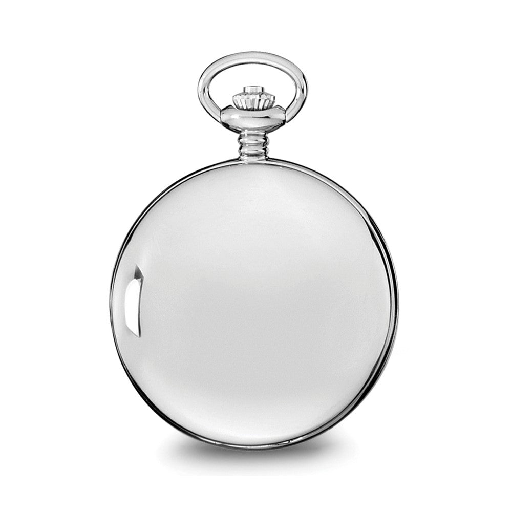 Charles Hubert Stainless Steel White Dial Pocket Watch