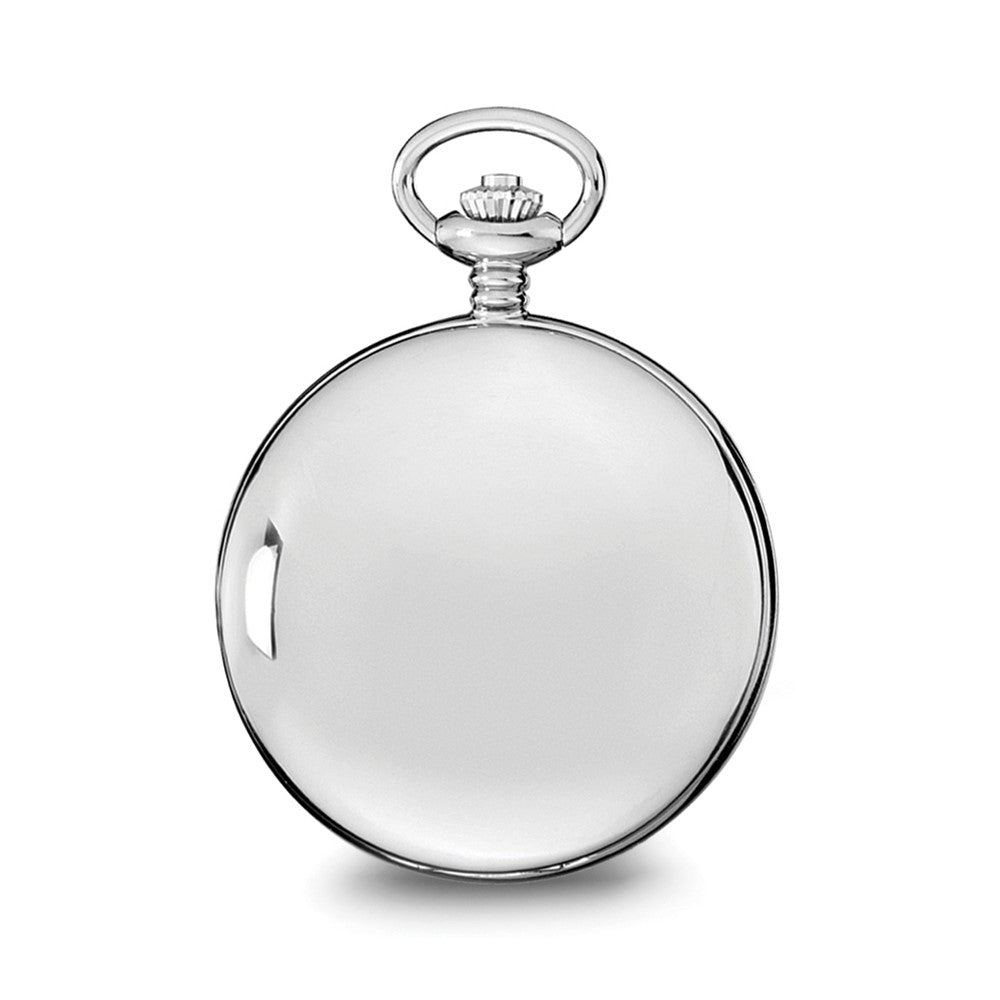 Charles Hubert Stainless Steel White Dial Pocket Watch