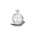 Charles Hubert Stainless Steel White Dial Pocket Watch