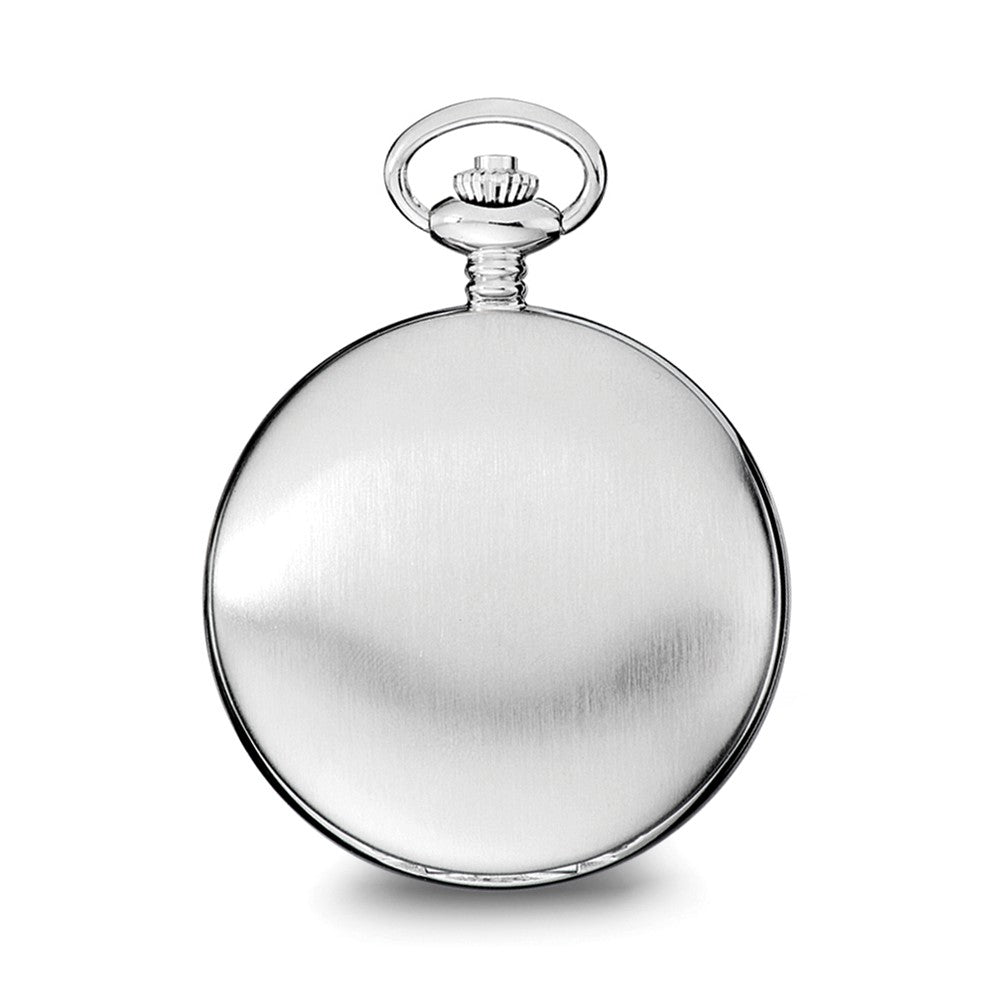 Charles Hubert Stainless Steel White Dial Pocket Watch