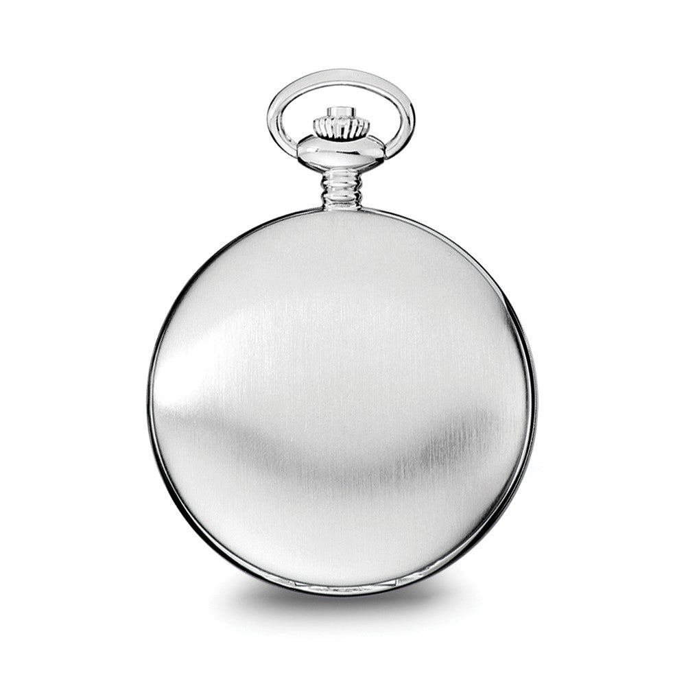 Charles Hubert Stainless Steel White Dial Pocket Watch