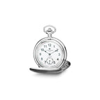 Charles Hubert Stainless Steel White Dial Pocket Watch