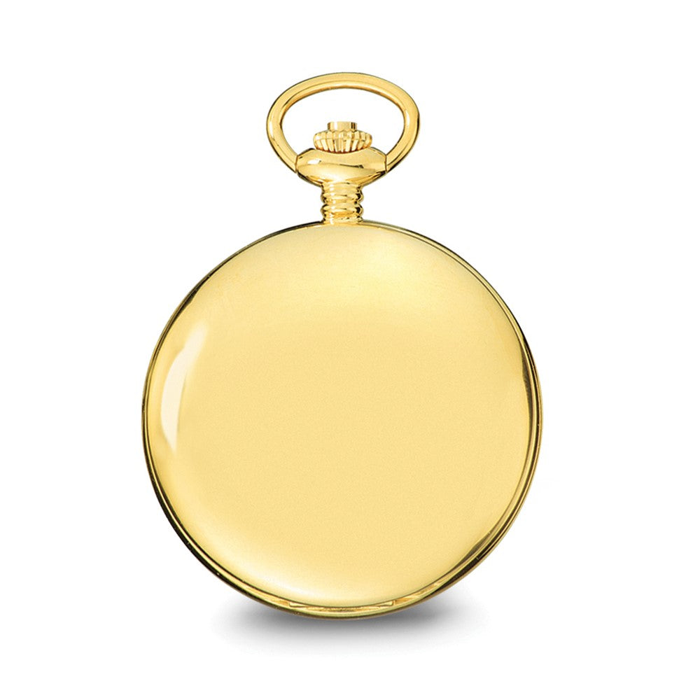 Charles Hubert IP-plated Stainless Steel Skeleton Dial Pocket Watch
