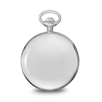 Charles Hubert Stainless Steel Skeleton Dial Pocket Watch