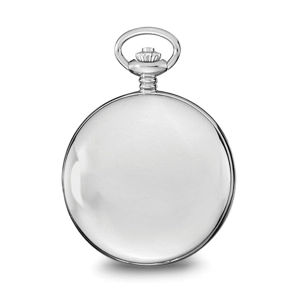 Charles Hubert Stainless Steel Skeleton Dial Pocket Watch