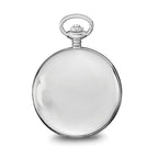 Charles Hubert Stainless Steel Skeleton Dial Pocket Watch