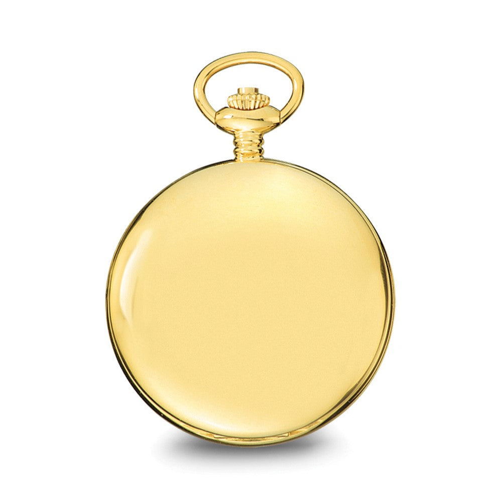 Charles Hubert IP-plated Stainless Steel Skeleton Dial Pocket Watch