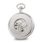 Charles Hubert Chrome-finish Skeleton Dial Pocket Watch