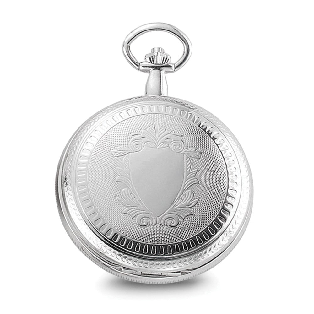 Charles Hubert Chrome-finish Skeleton Dial Pocket Watch
