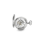 Charles Hubert Chrome-finish Skeleton Dial Pocket Watch
