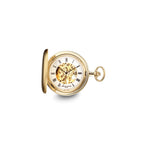 Charles Hubert Gold-finish Skeleton Dial Pocket Watch