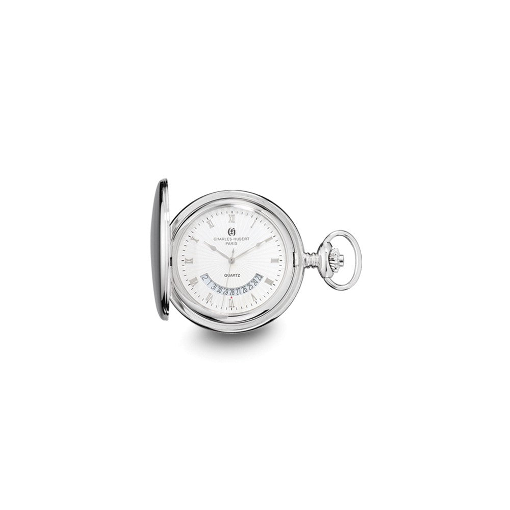 Charles Hubert Chrome-finish White Dial Pocket Watch