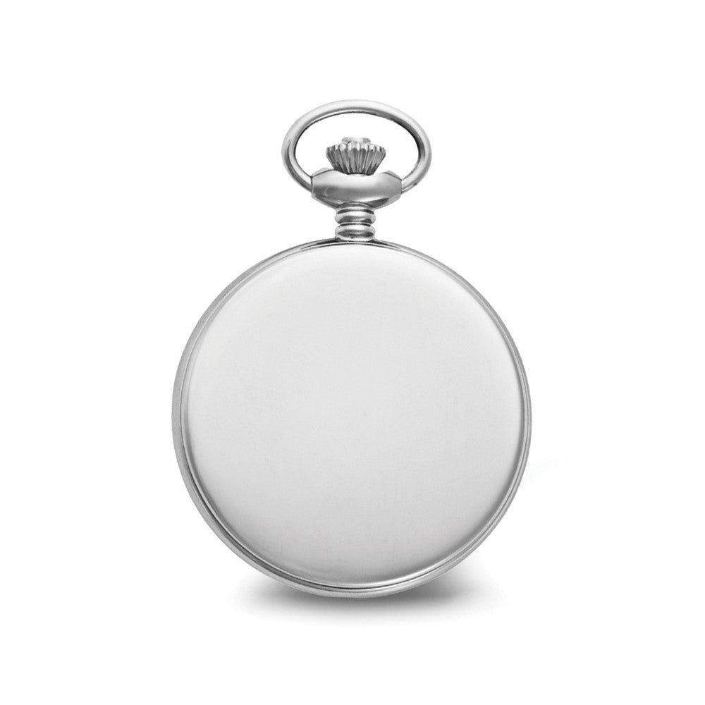 Charles Hubert Chrome-finish Stripe Design Pocket Watch