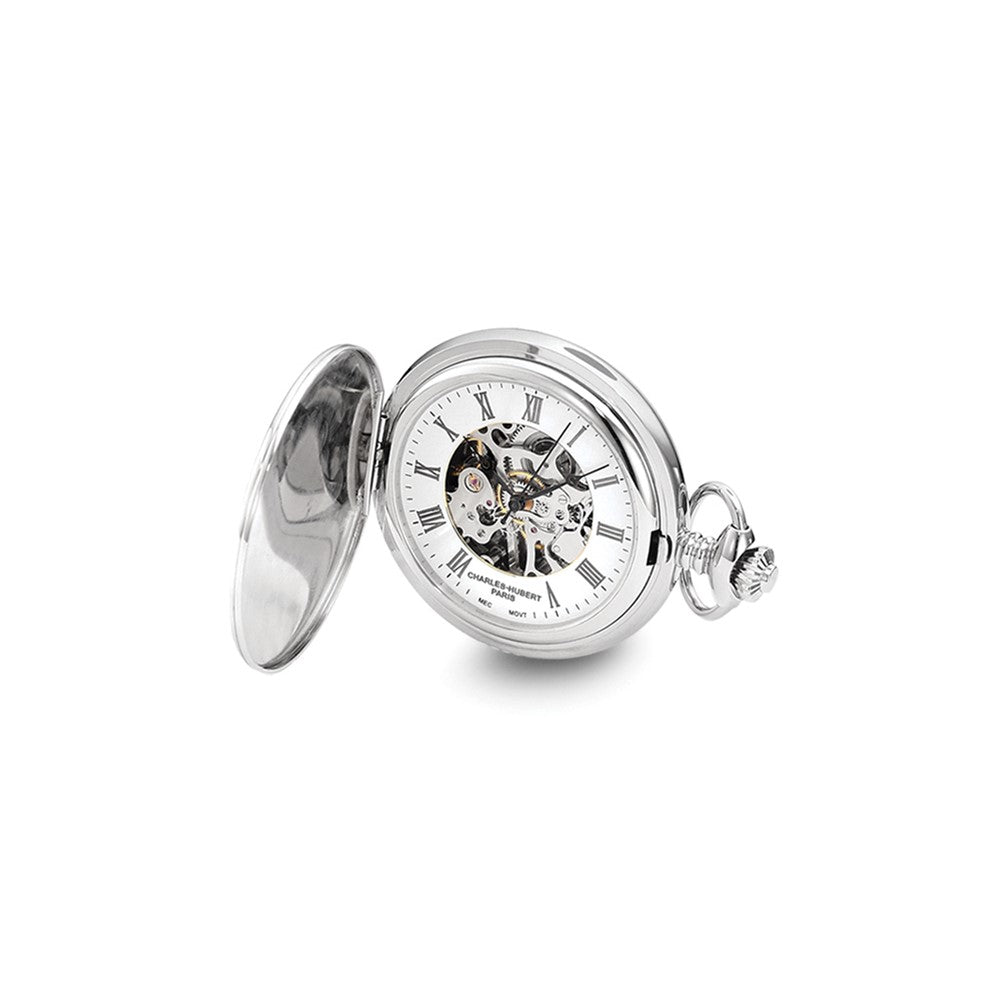 Charles Hubert Chrome-finish Shield Design Pocket Watch