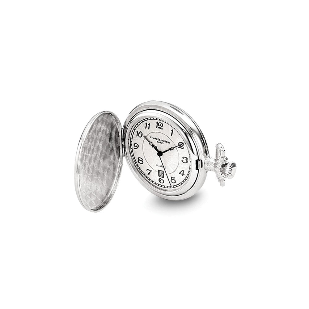 Charles Hubert Chrome-finish Unicorn Shield Pocket Watch