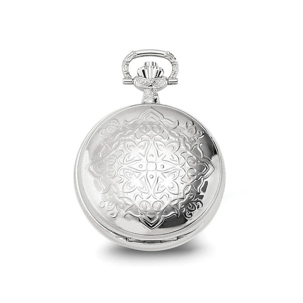 Charles Hubert Chrome-finish Floral Design Pocket Watch
