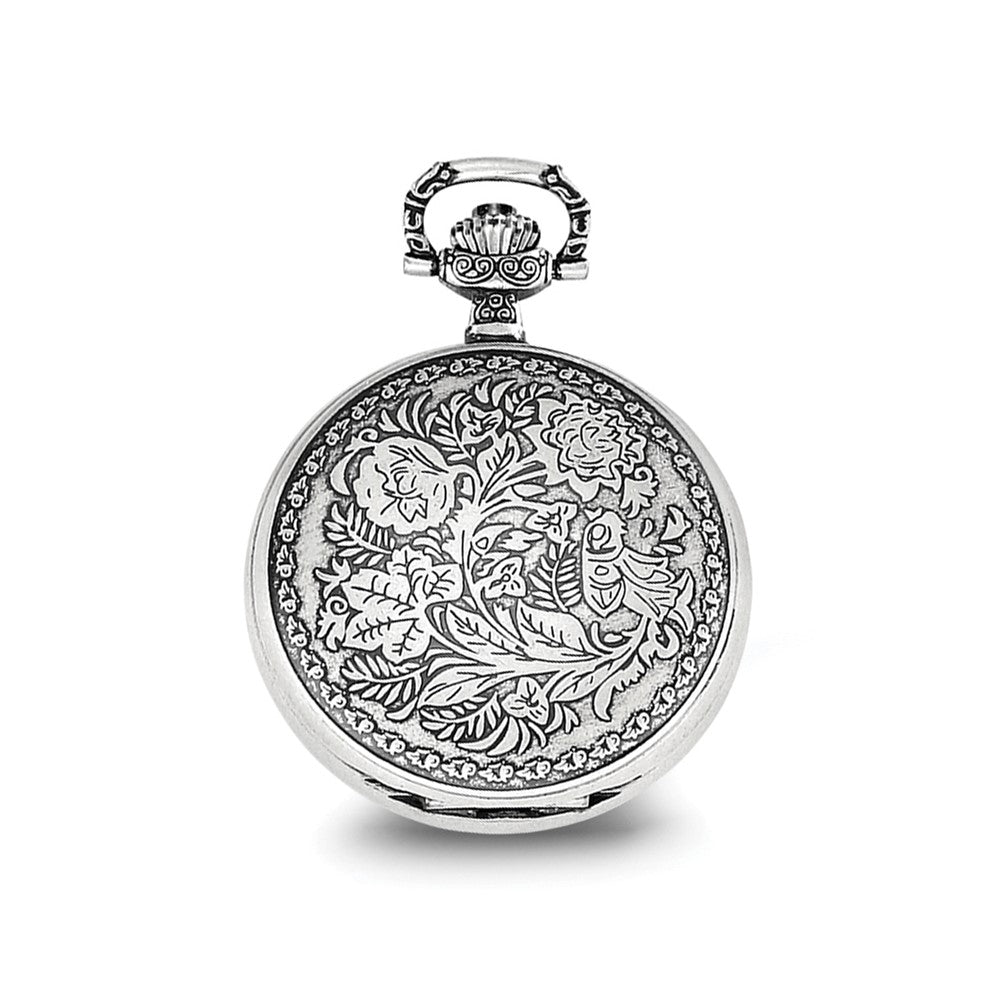 Charles Hubert Antiqued Floral Design Pocket Watch