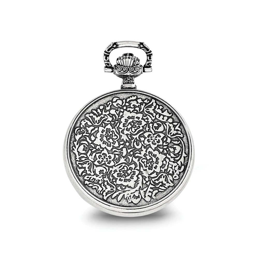 Charles Hubert Antiqued Floral Design Pocket Watch