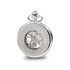 Charles Hubert Chrome-finish Skeleton Case Pocket Watch