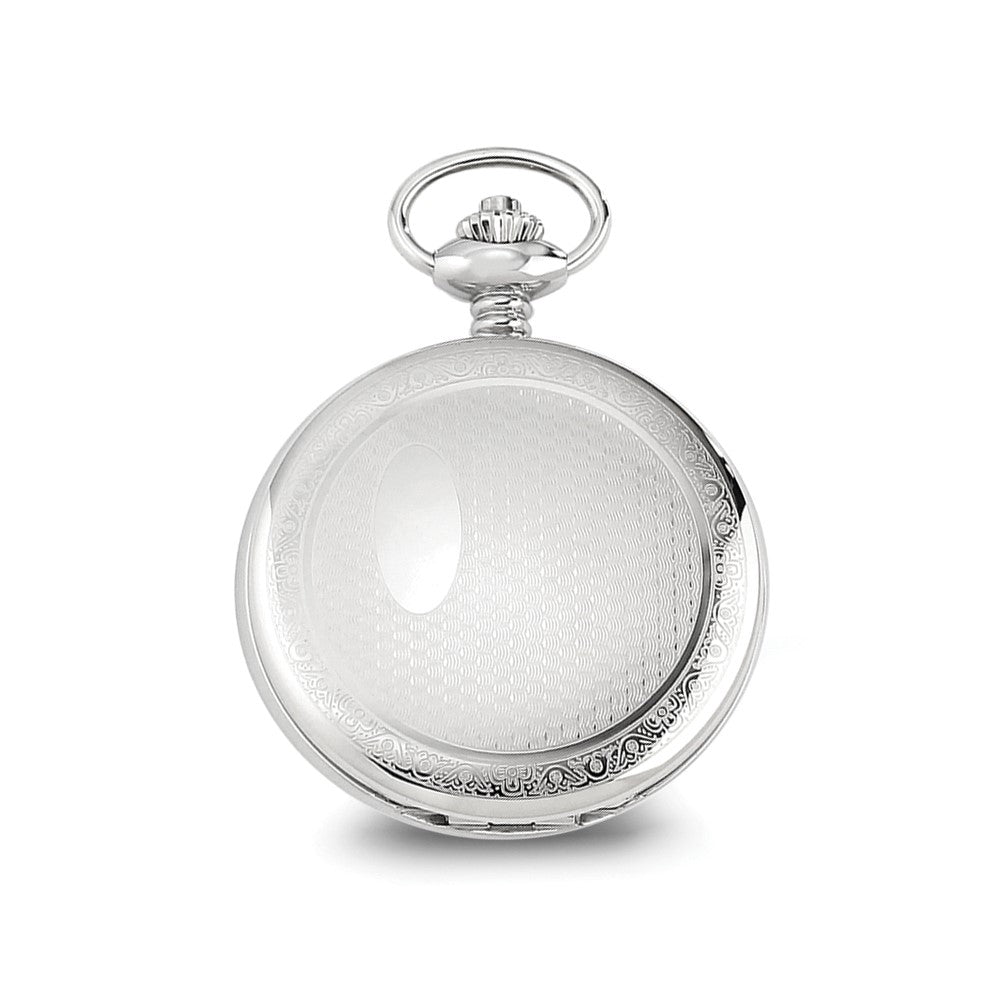 Charles Hubert Chrome-finish Oval Design Pocket Watch
