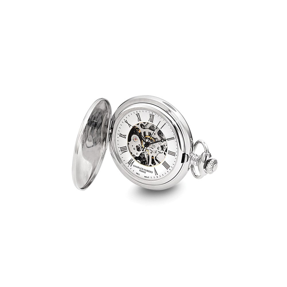 Charles Hubert Chrome-finish Oval Design Pocket Watch