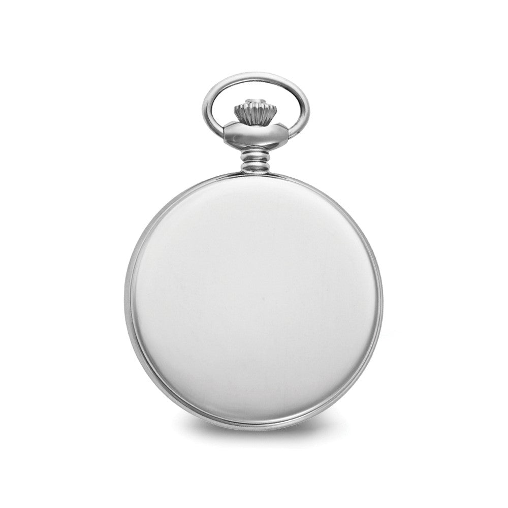 Charles Hubert Stainless Steel Wave Design Pocket Watch