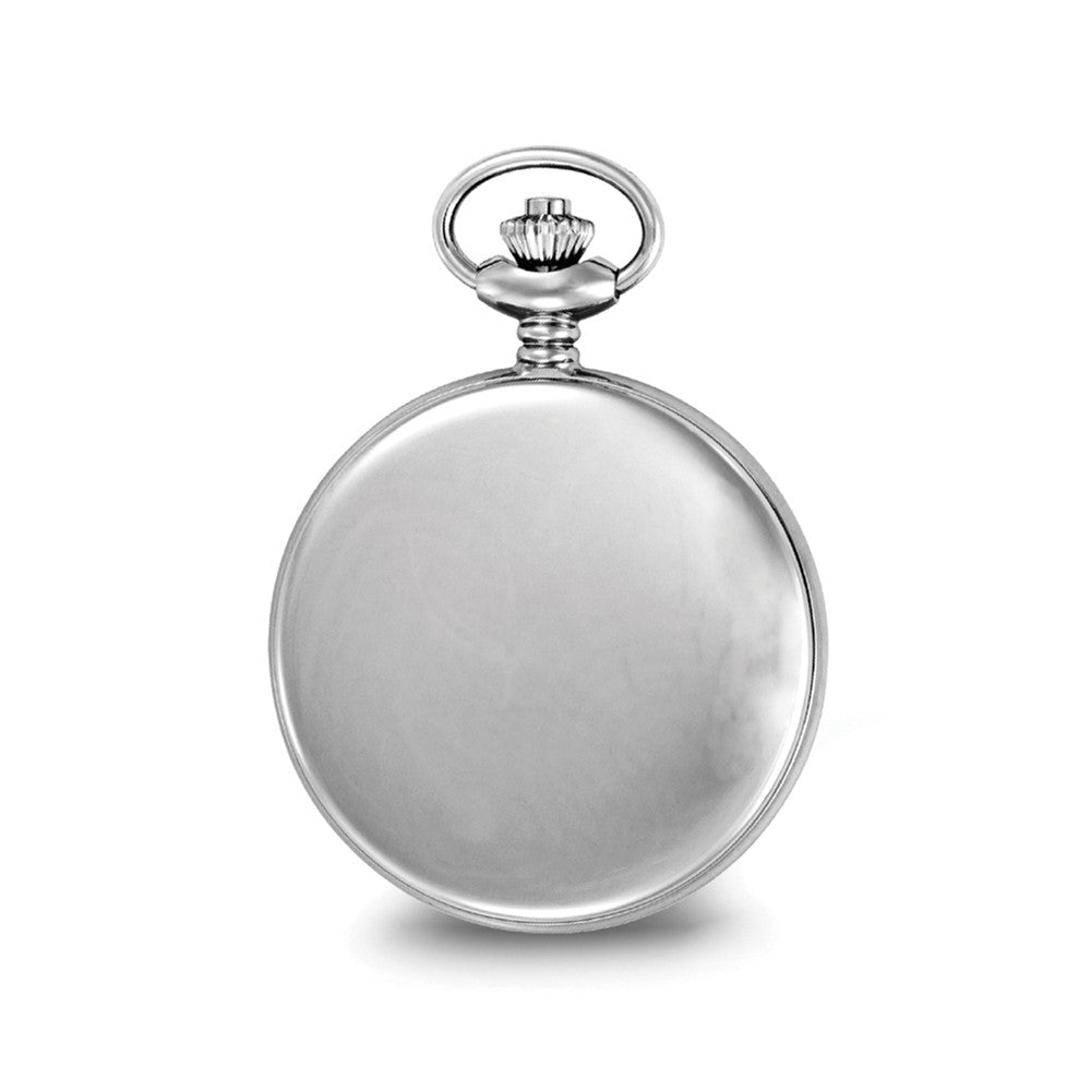 Charles Hubert Stainless Steel Oval Design Pocket Watch