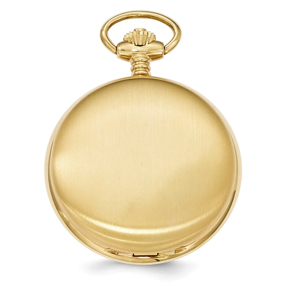 Swingtime Gold Finish Brass Quartz 42mm Pocket Watch