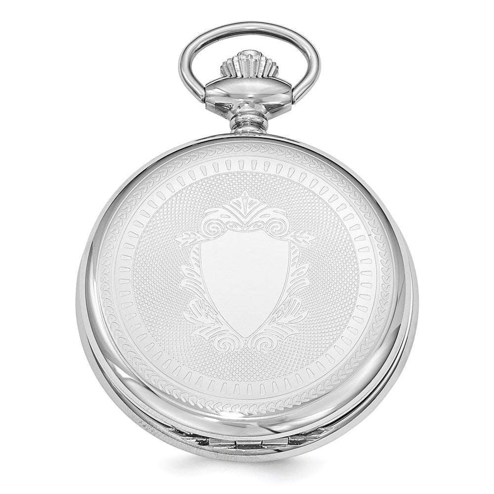 Swingtime Stainless Steel Black Dial Quartz 48mm Pocket Watch
