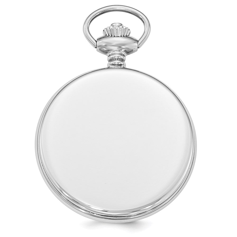 Swingtime Stainless Steel Black Dial Quartz 48mm Pocket Watch