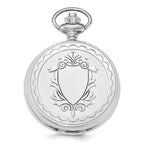 Swingtime Chrome-finish Brass Dial w/Date 48mm Pocket Watch
