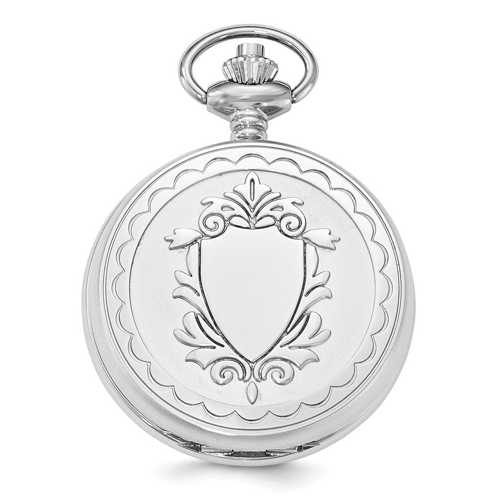 Swingtime Chrome-finish Brass Dial w/Date 48mm Pocket Watch