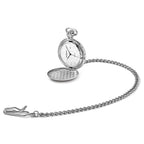 Swingtime Chrome-finish Brass Dial w/Date 48mm Pocket Watch
