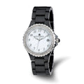 Charles-Hubert Black Ceramic 38mm Stainless Steel Crystal Bezel Mother of Pearl Dial with Date Watch
