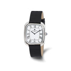 Ladies Charles Hubert Square Face Black Leather Band Watch