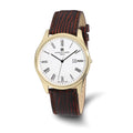 Mens Charles Hubert IP-plated Stainless Leather Band 43mm Watch