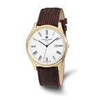 Mens Charles Hubert IP-plated Stainless Leather Band 43mm Watch