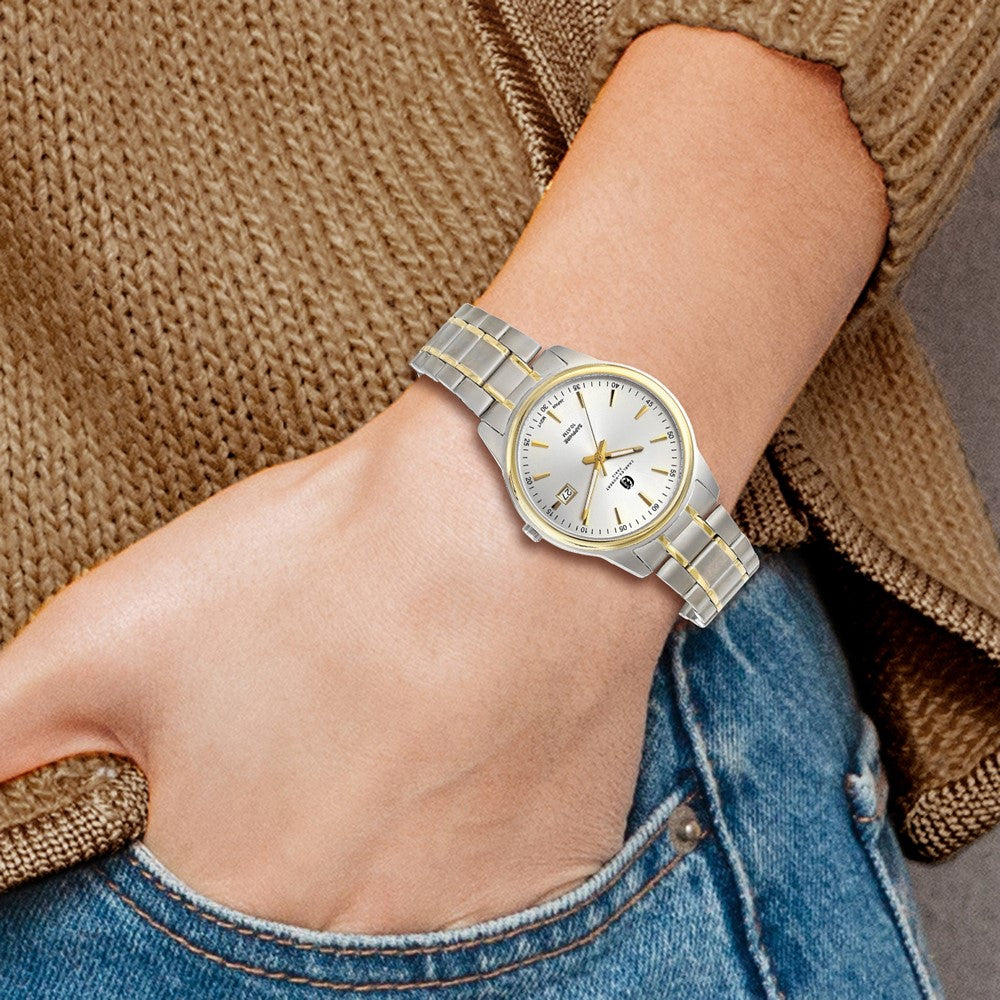 Mens Charles Hubert Two-Tone Titanium 40mm Silver-tone Dial Watch