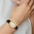 Ladies Charles Hubert IP-plated Stainless Steel Leather Band 29x34mm Watch